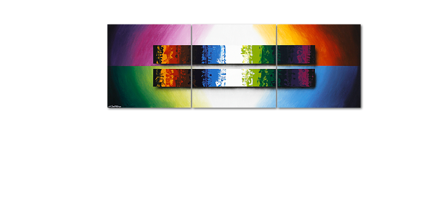 Das Wandbild Expression of Colours 210x70cm