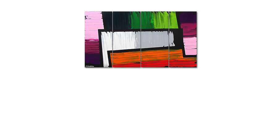 Das Wandbild Structure of Colors 160x80cm