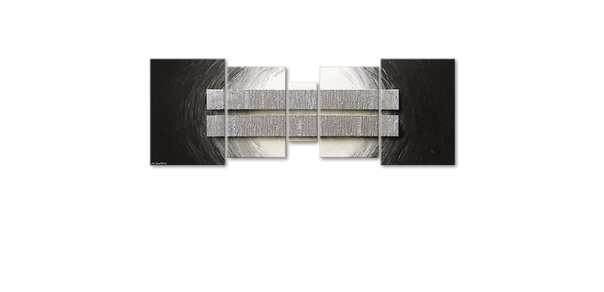 Das Wohnzimmerbild Silver Blocs 200x70cm