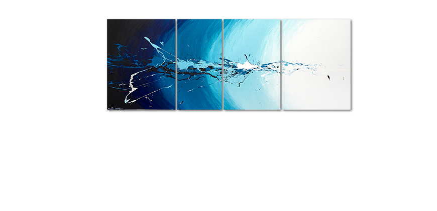 Das mehrteilige Wandbild Water Splash 210x80cm