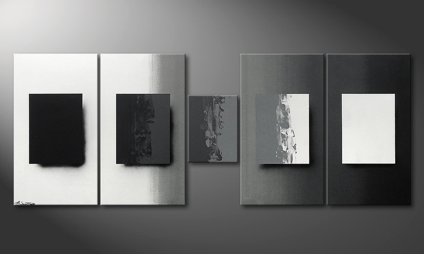 Shades of Grey 230x90cm Wandbild