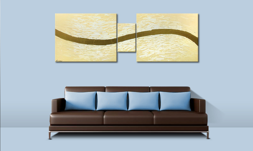 Das moderne Wandbild Gentle River 230x80cm