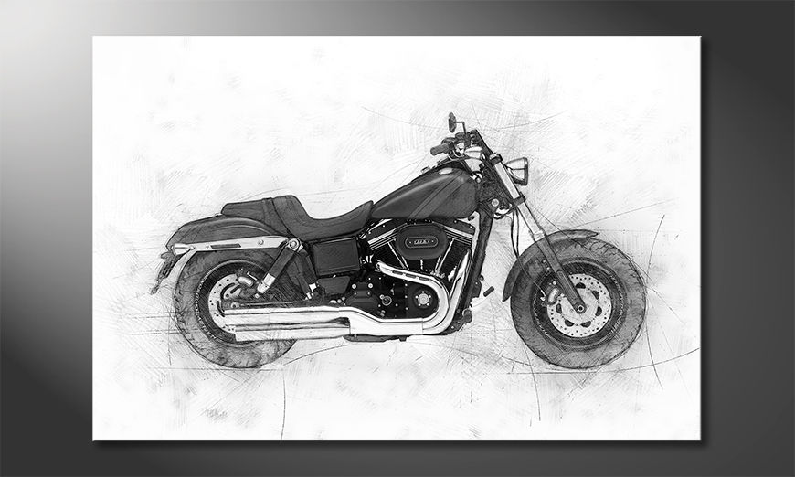 Das-gedruckte-Bild-Motorbike-Uno