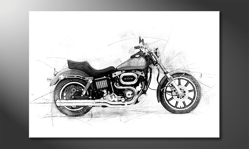 Das-moderne-Wandbild-Motorcycle