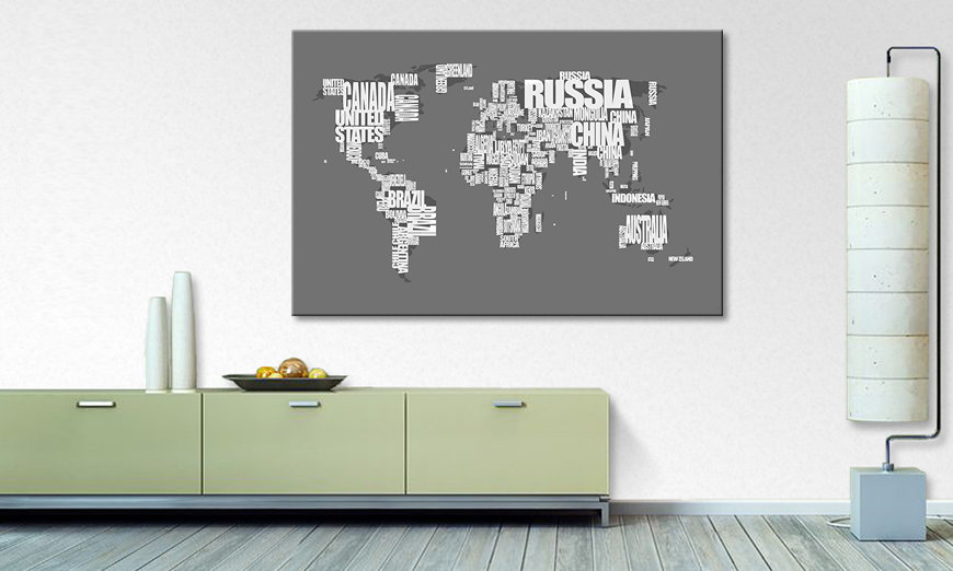 Das moderne Wandbild Weltkarte Nr11