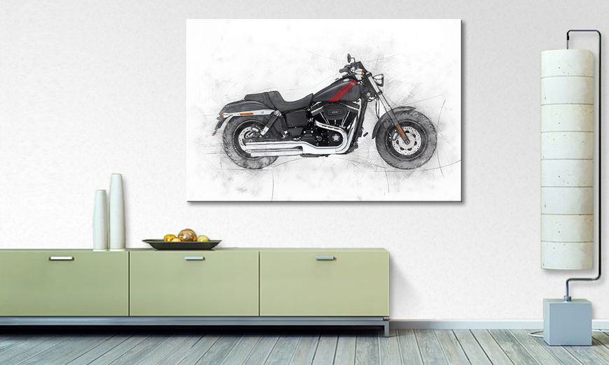 Das moderne Wohnzimmerbild Motorbike uno