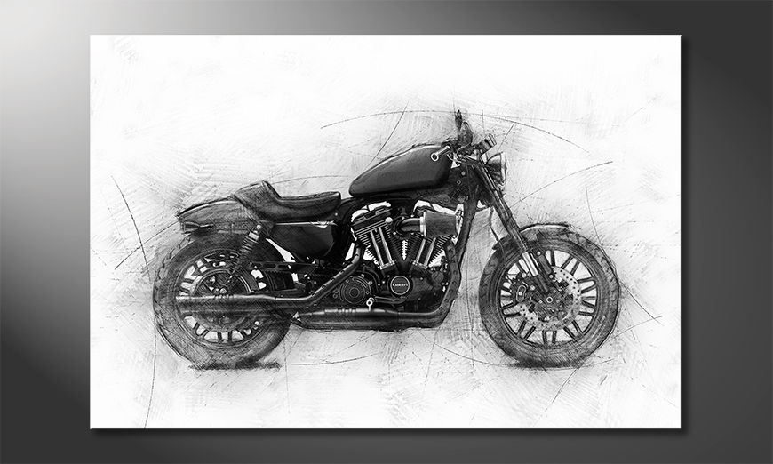 Moderne-Wanddekoration-Motocycle-Uno