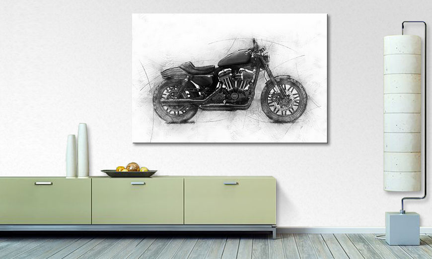 Moderne Wanddekoration Motocycle Uno