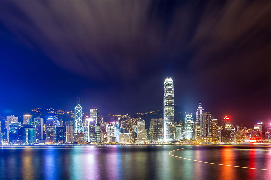 Fototapete Hongkong at Night in 6 Größen