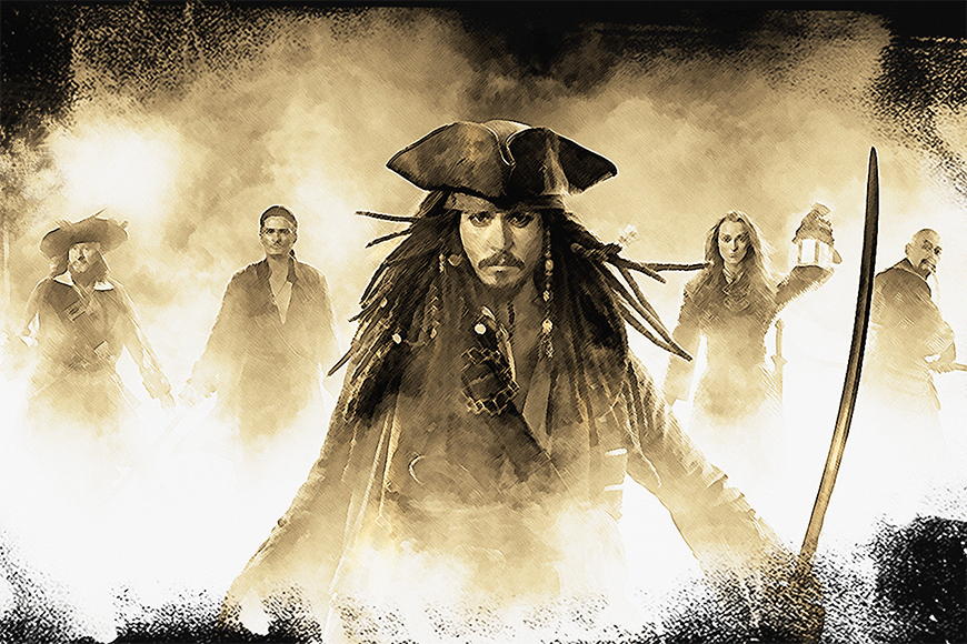 Vlies Fototapete Jack Sparrow ab 120x80cm