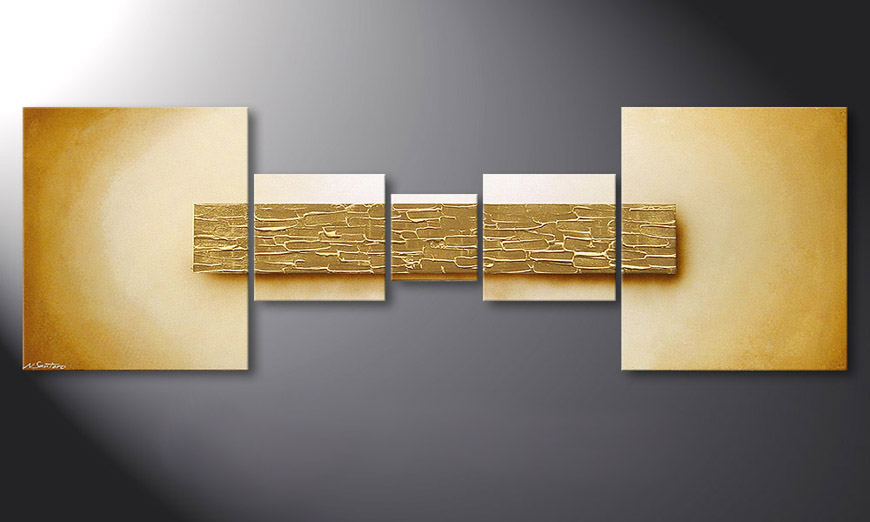 Das Wandbild Broken Gold in 180x60x2cm