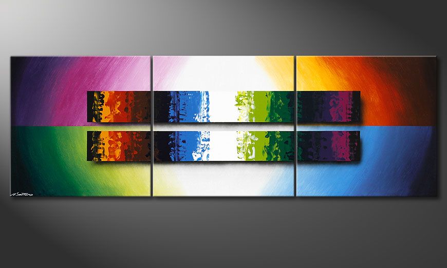 Das Wandbild Expression of Colours 210x70x2cm