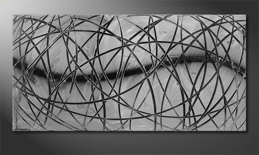 Wandbild modern Broken White 140x70x2cm