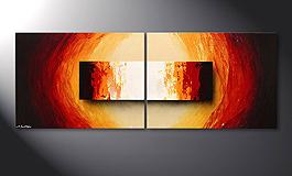 Das Keilrahmenbild 'Liquid Fire' 160x60cm