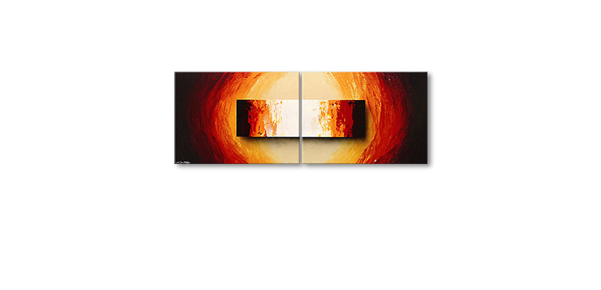 Das Keilrahmenbild Liquid Fire 160x60cm