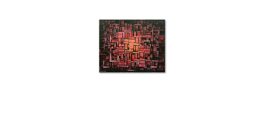 Das Wandbild Cubes of Glow in 100x80cm