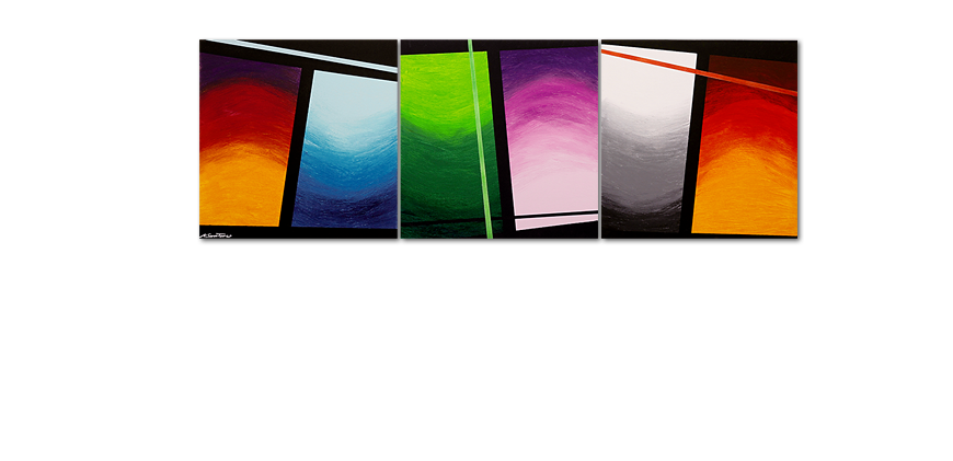 Wandbild im Großformat Wave of Colors 240x80cm