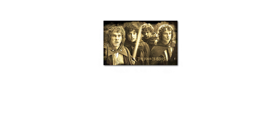 Das Leinwandbild The Four Hobbits 100x60cm