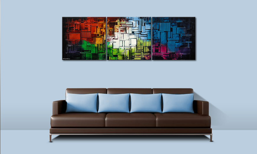 Das Wandbild Color Cubes210x70cm
