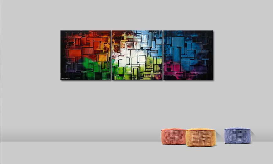 Das Wandbild Color Cubes210x70cm