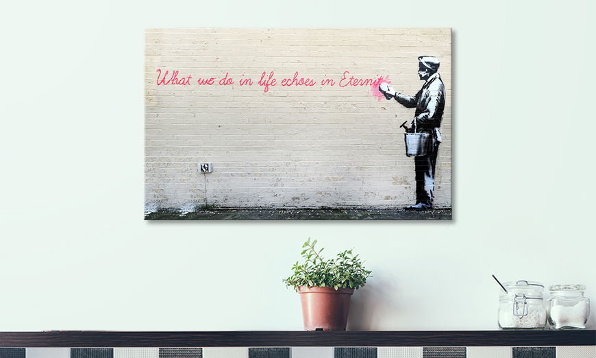 Das Leinwandbild Banksy No 17 80x50 cm