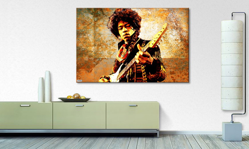 Bilder Jimmy Bild auf Leinwand Wandbild Poster Hendrix 