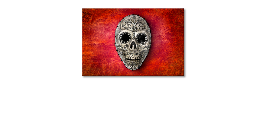Das-Leinwandbild-Red-Skull-120x80-cm