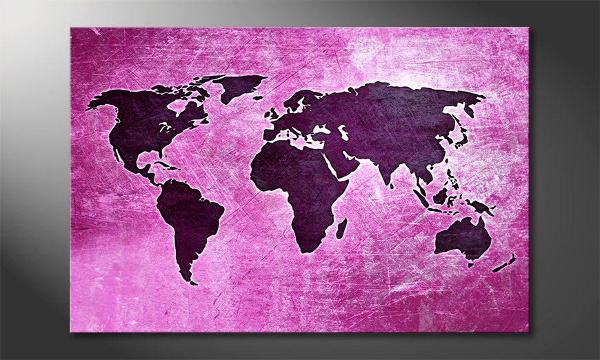 Das Leinwandbild Weltkarte Nr4