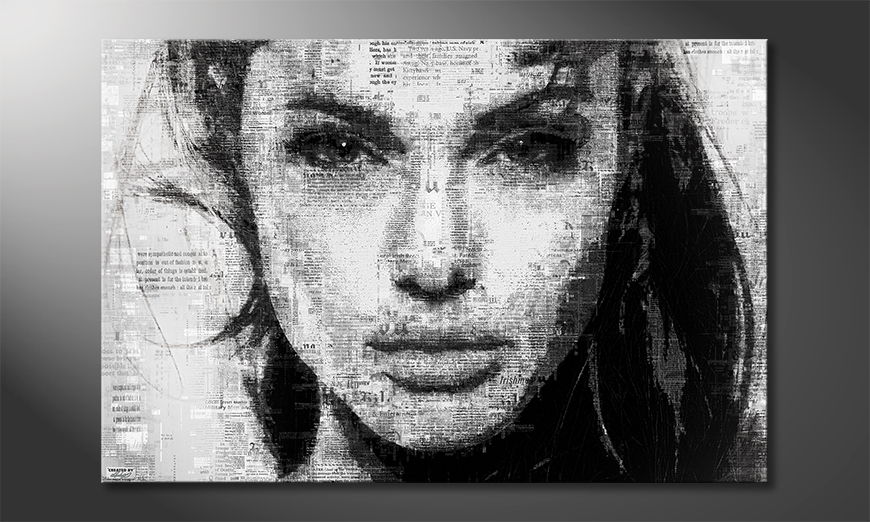 Das Wandbild Angelina in verschiedenen Größen