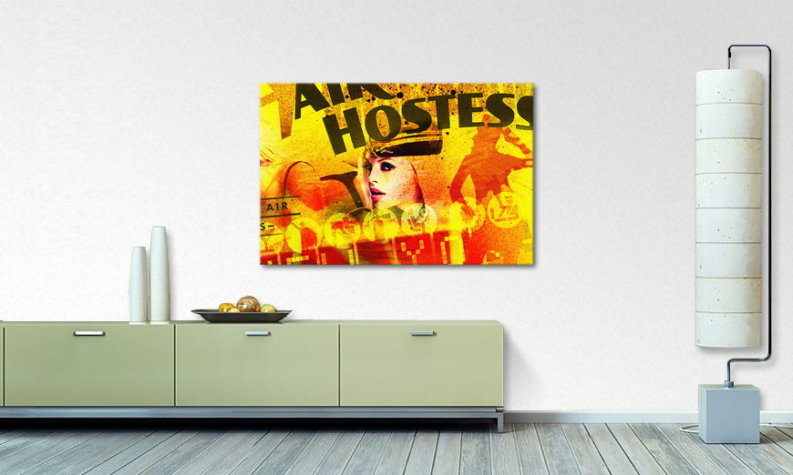 Das abstrakte Wandbild Air Hostess