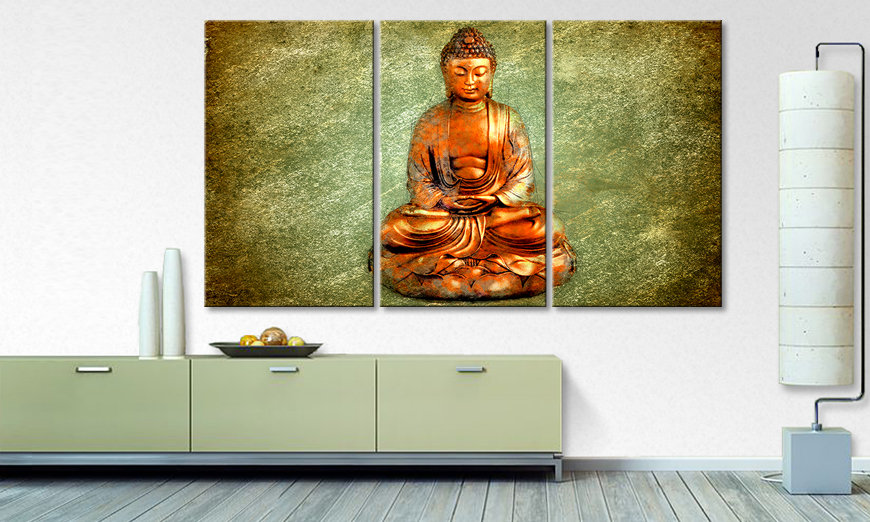 Das gedruckte Leinwandbild Meditation 180x100 cm