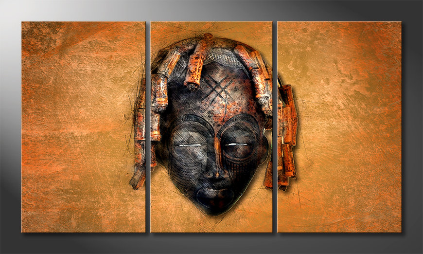 Das-moderne-Wandbild-Black-Face-180x100-cm
