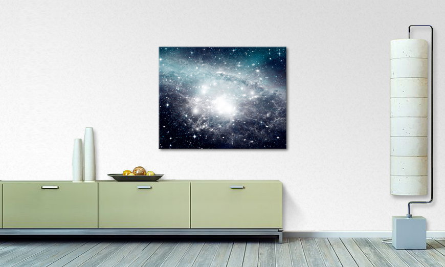 Das moderne Wandbild Galaxy in Free Space 100x80 cm