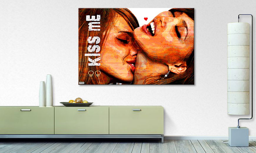 Das moderne Wandbild Kiss Me