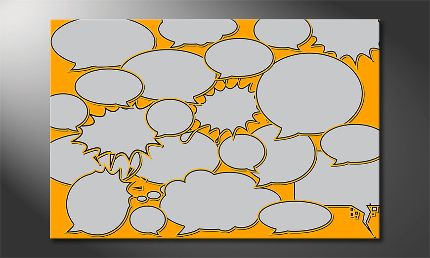Das moderne Wandbild Speech Bubbles in 6 Größen