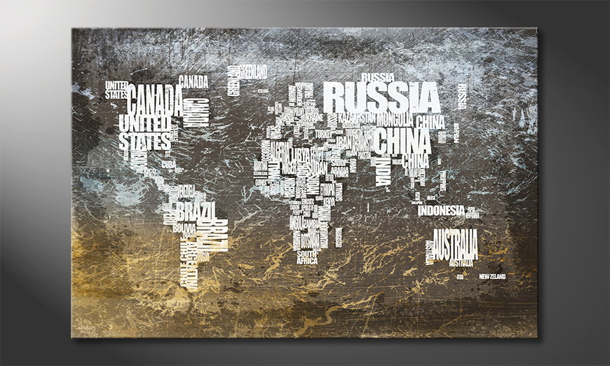 Das moderne Wandbild Weltkarte Nr20