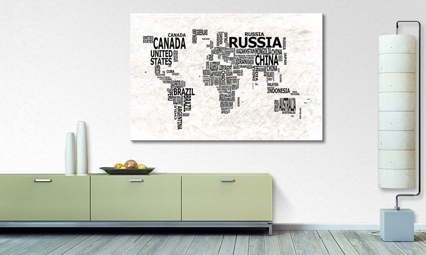 Das moderne Wandbild Weltkarte Nr21
