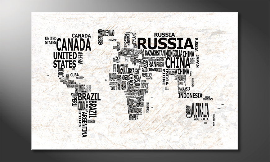 Das moderne Wandbild Weltkarte Nr21