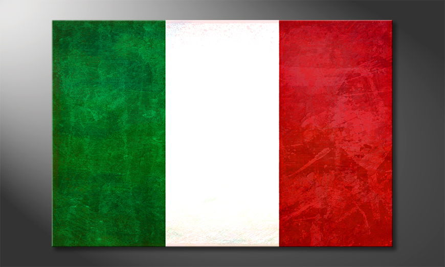 Flagge-als-Leinwandbild-Italien