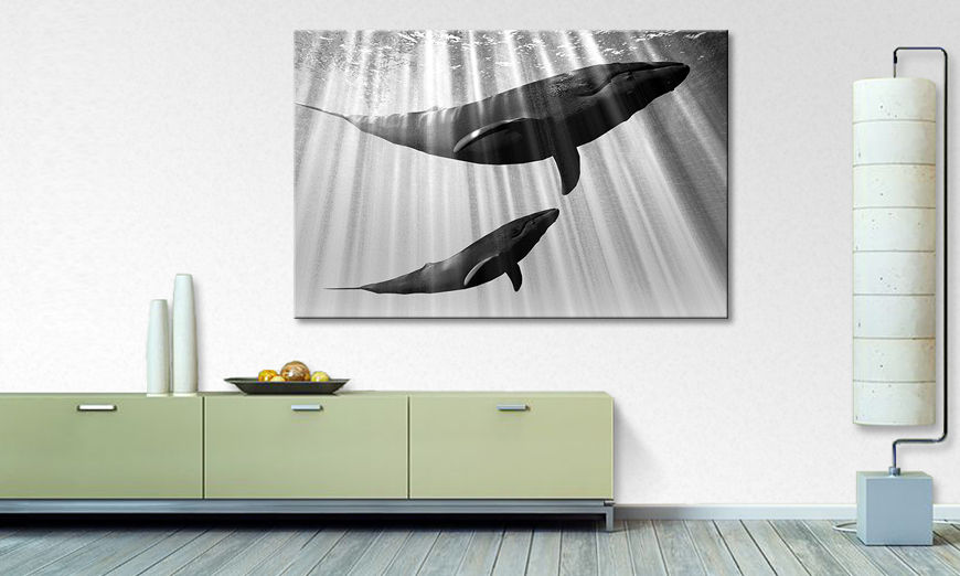 Moderne Wanddekoration Whales