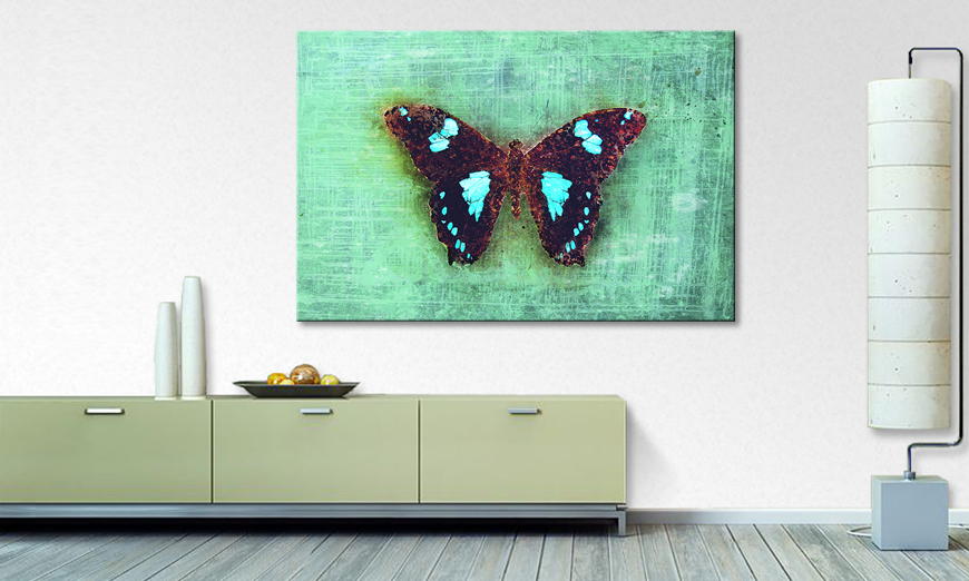 Modernes Leinwandbild Gloomy Butterfly