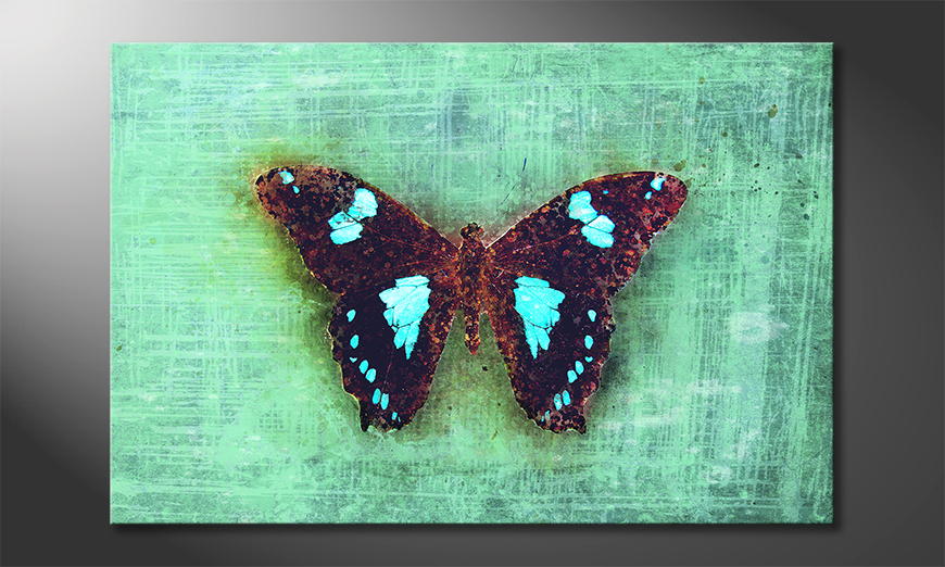 Modernes Leinwandbild: Gloomy Butterfly 