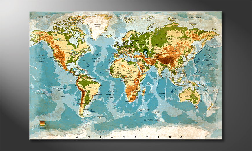Unsere Weltkarte Used Worldmap