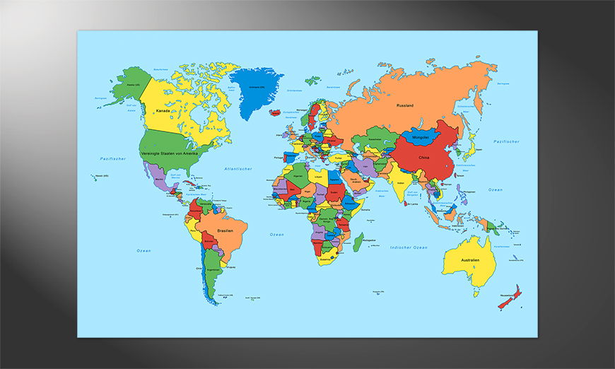 Das schöne Premium Poster Worldmap classic