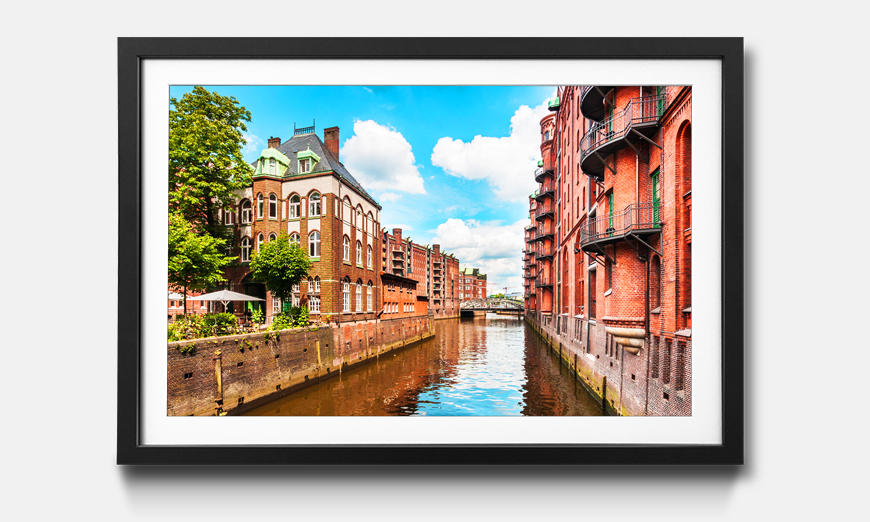 Bild gerahmt Hamburg Speicherstadt