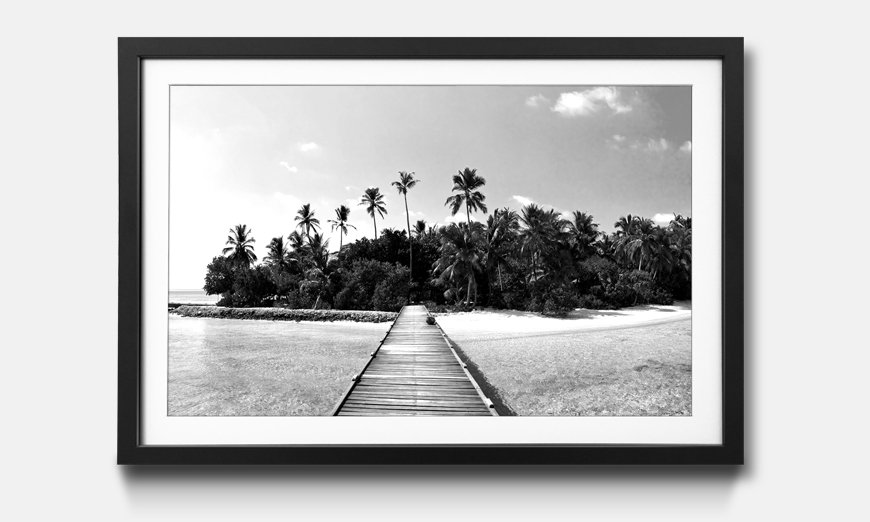 Kunstdruck gerahmt Tropical Maldives