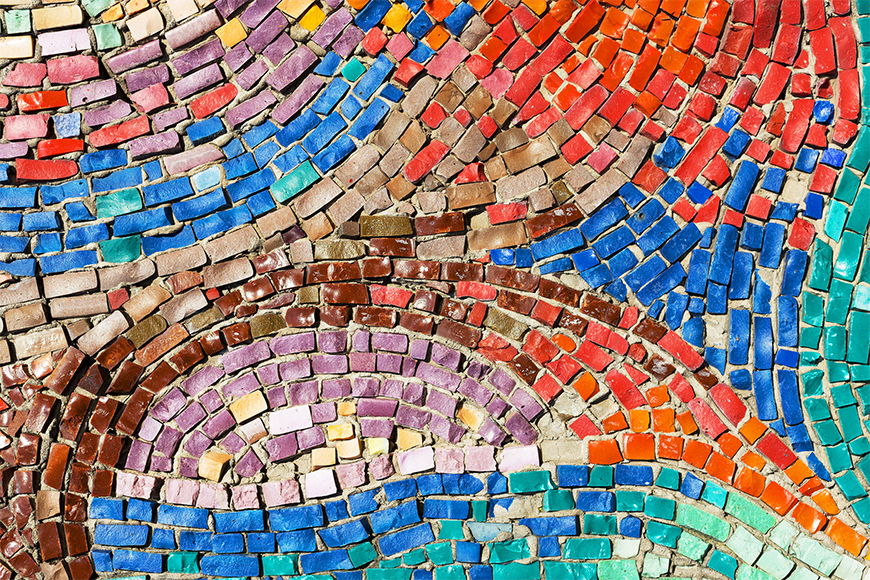 Fototapete Farbenfrohes Mosaik 
