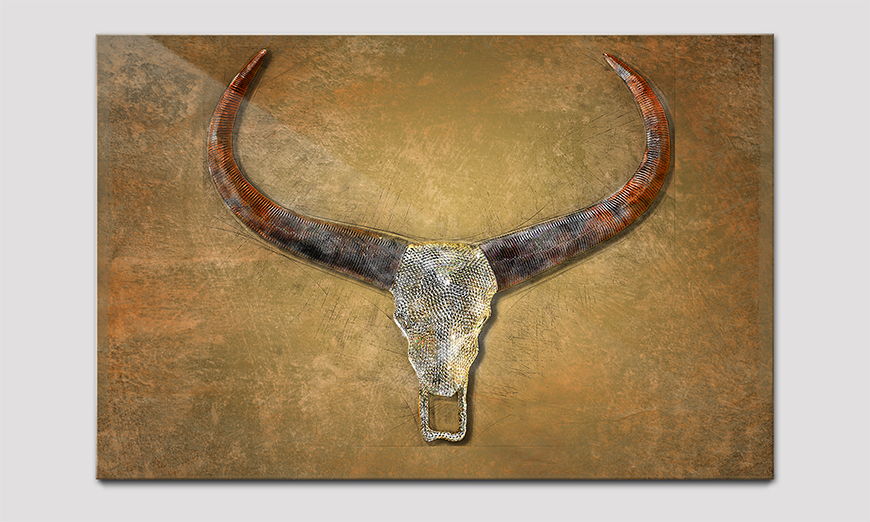 Das Acrylglasbild Bull Skull