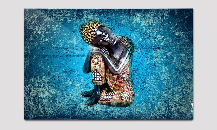 Das Acrylglasbild Sleeping Buddha