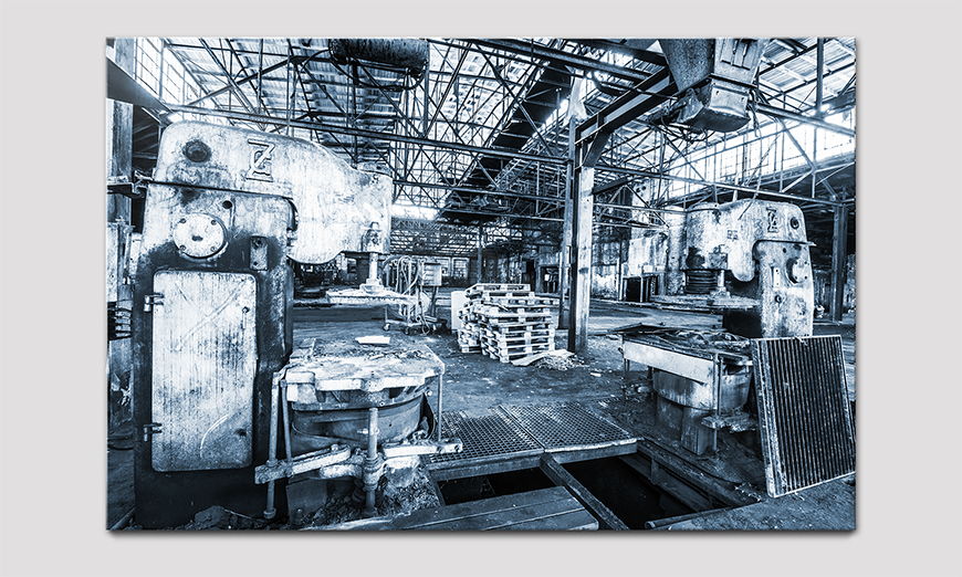 Das hochwertige Acrylglasbild Lost Warehouse